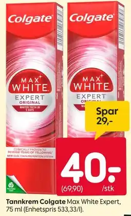 Rusta Tannkrem Colgate tilbud