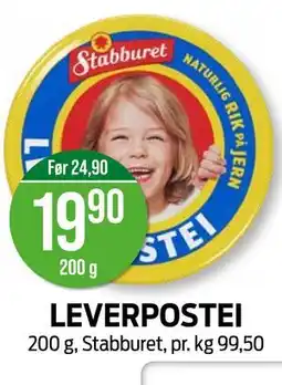 Kiwi LEVERPOSTEI tilbud