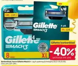 Rusta Gillette barberblad tilbud