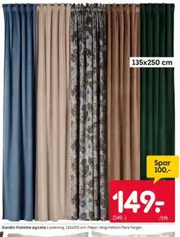 Rusta Gardin Violetta og Lola tilbud