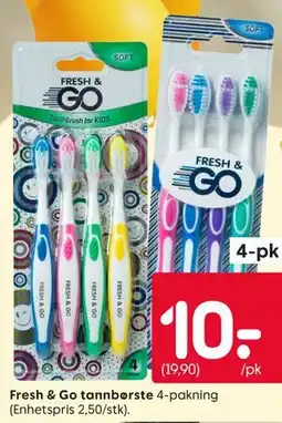 Rusta Fresh & Go tannbørste tilbud