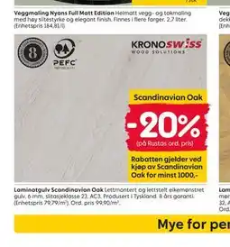 Rusta Laminatgulv Scandinavian Oak tilbud