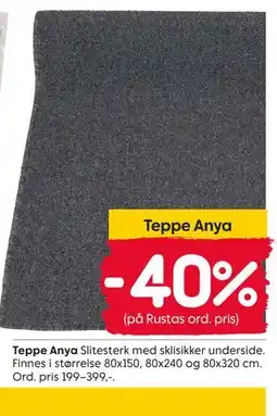 Rusta Teppe Anya tilbud