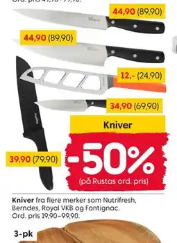 Rusta Kniver tilbud