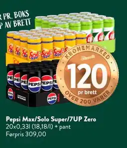 Jacobs Pepsi Max/Solo Super/7UP Zero tilbud
