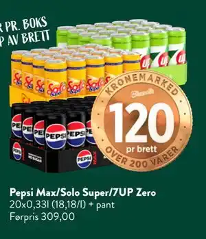 Pepsi Max/Solo Super/7UP Zero
