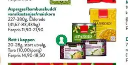 Jacobs Asparges/bambusskudd/ vannkastanjer/maiskorn tilbud