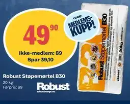 Obs Bygg Robust Støpemørtel B30 tilbud