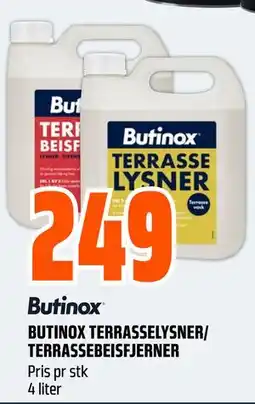 Obs Bygg BUTINOX TERRASSELYSNER/ TERRASSEBEISFJERNER tilbud