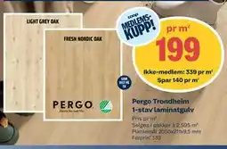 Obs Bygg Pergo Trondheim 1-stav laminatgulv tilbud
