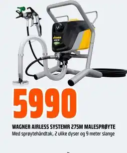 Obs Bygg WAGNER AIRLESS SYSTEMR 275M MALESPRØYTE tilbud