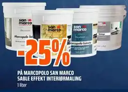 Obs Bygg 25% PÅ MARCOPOLO SAN MARCO SABLE EFFEKT INTERIØRMALING tilbud