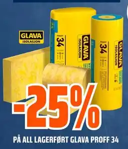 Obs Bygg 25% PÅ ALL LAGERFØRT GLAVA PROFF 34 tilbud