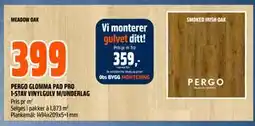 Obs Bygg PERGO GLOMMA PAD PRO 1-STAV VINYLGULV M/UNDERLAG tilbud