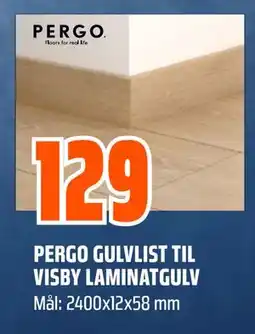 Obs Bygg PERGO GULVLIST TIL VISBY LAMINATGULV tilbud