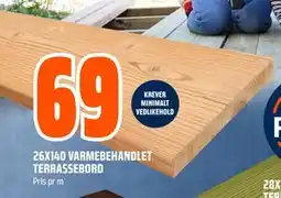 Obs Bygg 26X140 VARMEBEHANDLET TERRASSEBORD tilbud