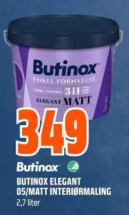 Obs Bygg BUTINOX ELEGANT 05/MATT INTERIØRMALING tilbud