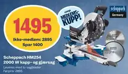 Obs Bygg Scheppach HM254 2000 W kapp- og gjærsag tilbud