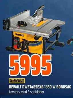 Obs Bygg DEWALT DWE7485EXB 1850 W BORDSAG tilbud