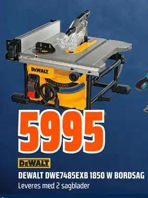 DEWALT DWE7485EXB 1850 W BORDSAG