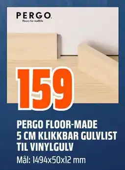 Obs Bygg PERGO FLOOR-MADE 5 CM KLIKKBAR GULVLIST TIL VINYLGULV tilbud