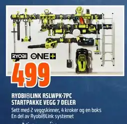 Obs Bygg RYOBI LINK RSLWPK-7PC STARTPAKKE VEGG 7 DELER tilbud