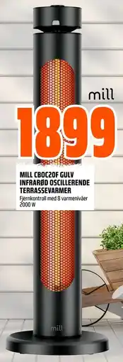 Obs Bygg MILL CBOC20F GULV INFRARØD OSCILLERENDE TERRASSEVARMER tilbud