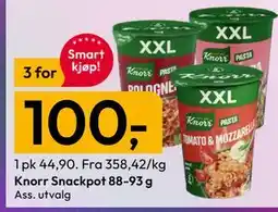Gigaboks Knorr Snackpot tilbud