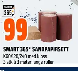 Obs Bygg SMART 365* SANDPAPIRSETT tilbud