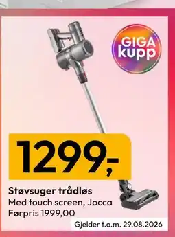 Gigaboks Støvsuger trådløs tilbud