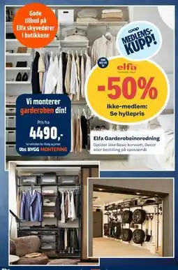Obs Bygg Elfa Garderobeinnredning tilbud