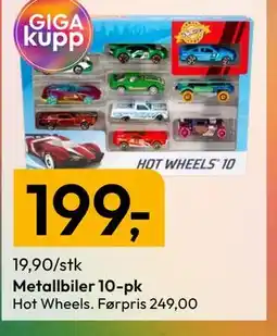 Gigaboks Metallbiler 10-pk tilbud