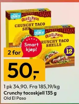 Gigaboks Crunchy tacoskjell 135 g tilbud