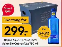 Gigaboks Solan De Cabras 12 x 750 ml tilbud