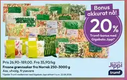 Gigaboks Frosne grønnsaker fra Norrek tilbud