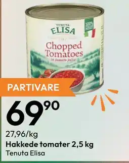 Gigaboks Hakkede tomater 2,5 kg tilbud