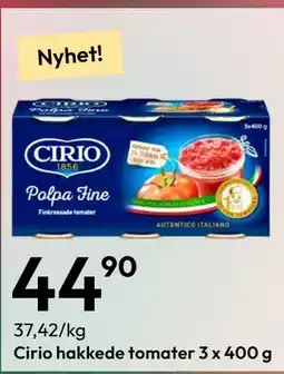 Gigaboks Cirio hakkede tomater 3 x 400 g tilbud