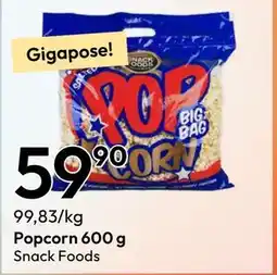 Gigaboks Popcorn 600 g tilbud