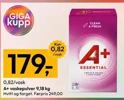 Gigaboks A+ vaskepulver 9,18 kg tilbud
