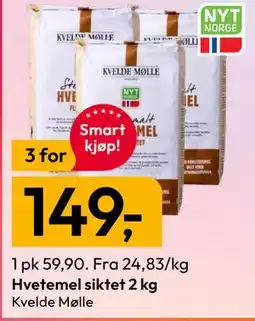 Gigaboks Hvetemel siktet 2 kg tilbud