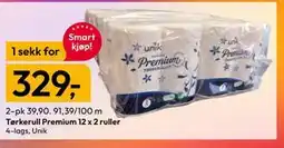 Gigaboks Tørkerull Premium 12 x 2 ruller tilbud