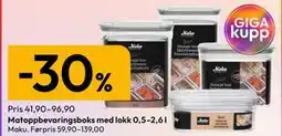 Gigaboks Matoppbevaringsboks med lokk 0,5–2,6 l tilbud