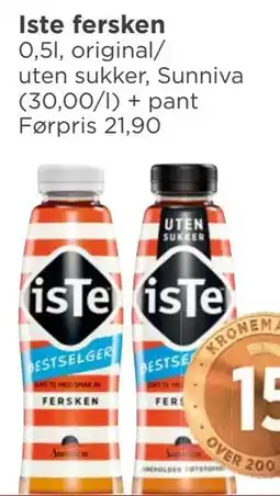 Meny Iste fersken tilbud