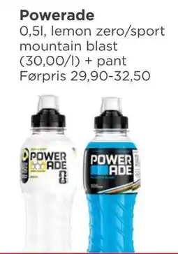 Meny Powerade tilbud