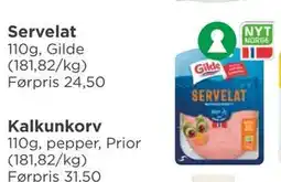 Meny Servelat tilbud