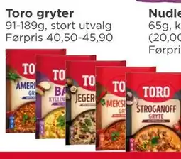 Meny Toro gryter tilbud