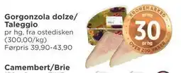 Meny Gorgonzola dolze/ Taleggio tilbud