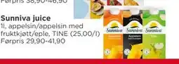 Meny Sunniva juice tilbud