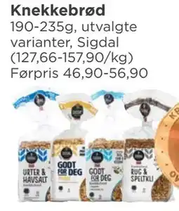 Meny Knekkebrød tilbud