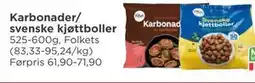 Meny Karbonader/ svenske kjøttboller tilbud